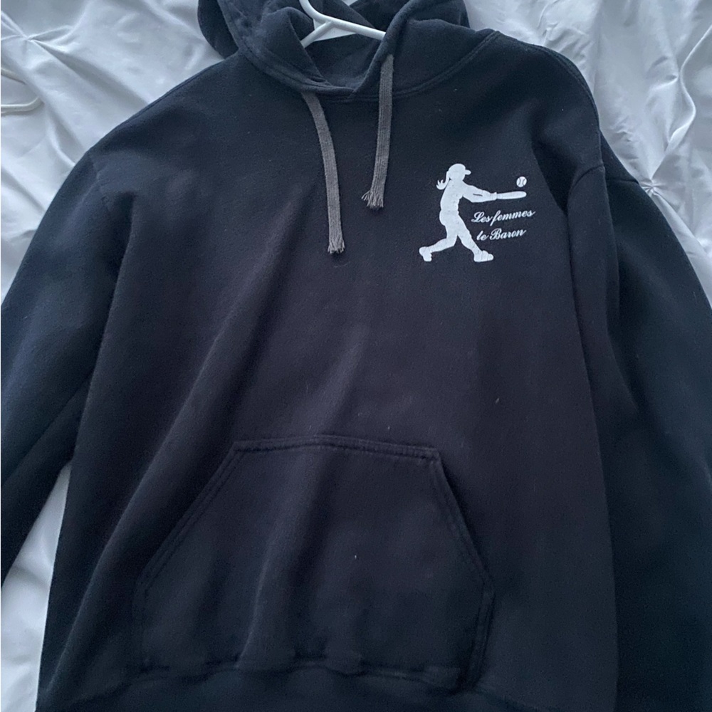 Black Hoodie with White Logo